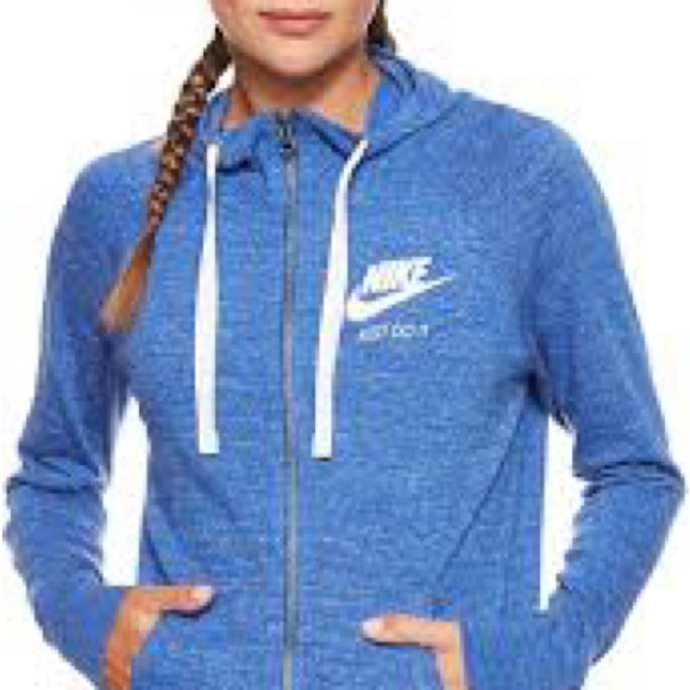 Nike Women's Heathered Blue Hoodie